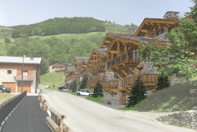 Les Chalets de La Combe Insertion n°3 Vue Nord Ouest - Saint Martin de Belleville Savoie France
